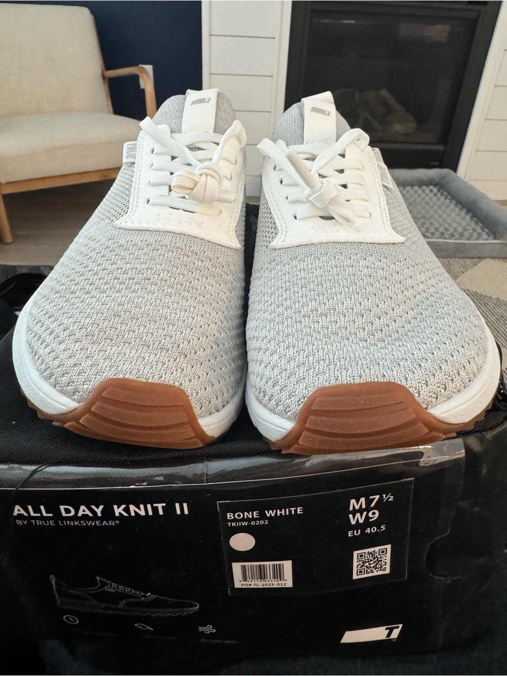 True Linkswear All Day Knit II Women's Bone White Sneakers